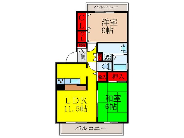 ネオパ－チェＡの物件間取画像